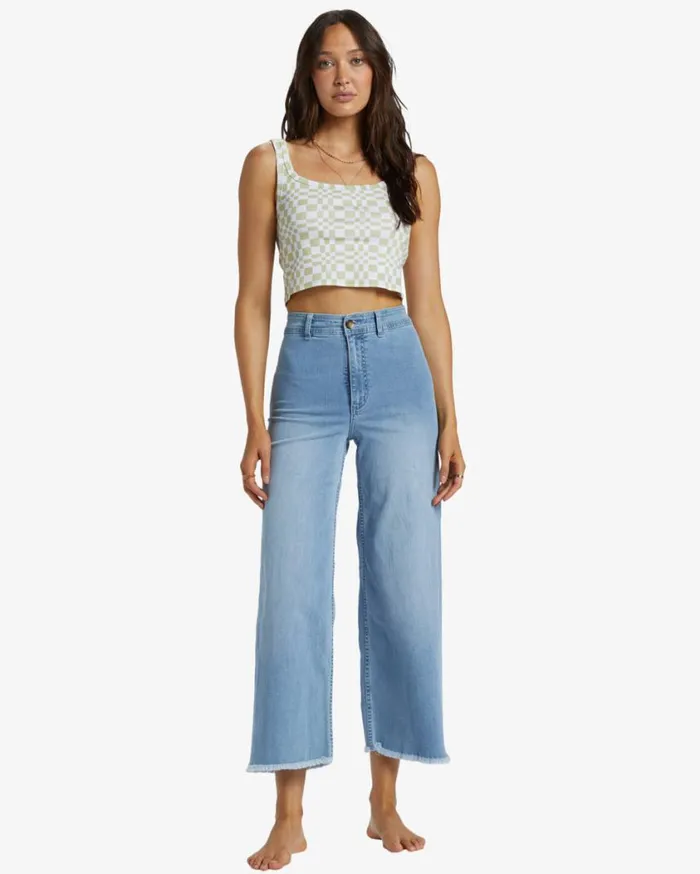 Billabong Free Fall Indigo WideLeg Jeans Surf Spray Womens Jeans and Pants Billabong Free Fall Indigo WideLeg Jeans Surf Spray Womens Jeans and Pants