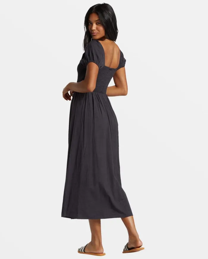 Billabong Midnight Sky Midi Dress Black Sands Womens Dresses
