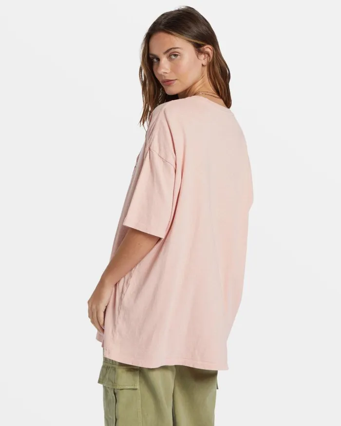 Billabong Moon Kiss TShirt Dusty Peach Womens Graphic Tees and Tanks Billabong Moon Kiss TShirt Dusty Peach Womens Graphic Tees and Tanks