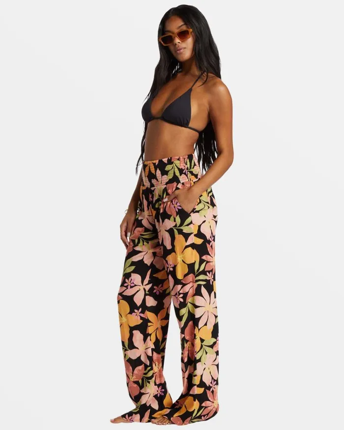 Billabong New Waves 2 WideLeg Pants Kiss The Earth Womens Jeans and Pants Billabong New Waves 2 WideLeg Pants Kiss The Earth Womens Jeans and Pants