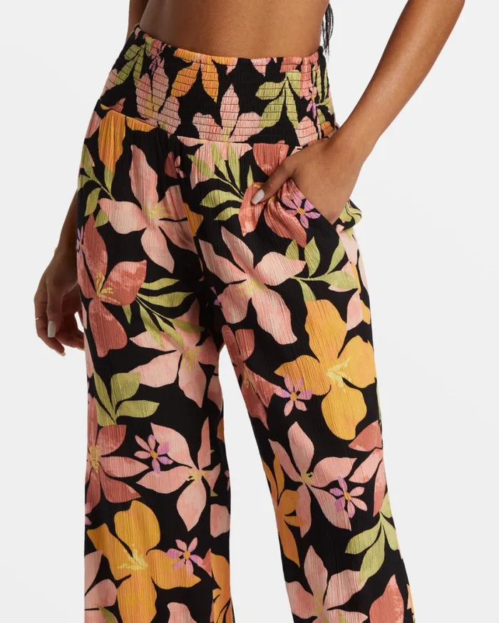 Billabong New Waves 2 WideLeg Pants Kiss The Earth Womens Jeans and Pants Billabong New Waves 2 WideLeg Pants Kiss The Earth Womens Jeans and Pants