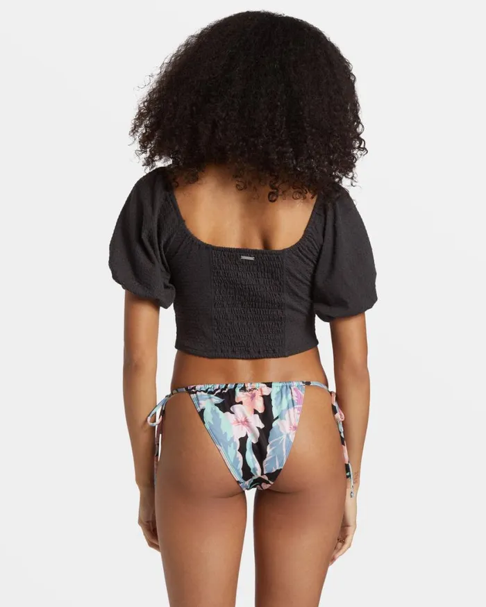 Billabong Posy Crop Top Black Sands Womens Tops Billabong Posy Crop Top Black Sands Womens Tops