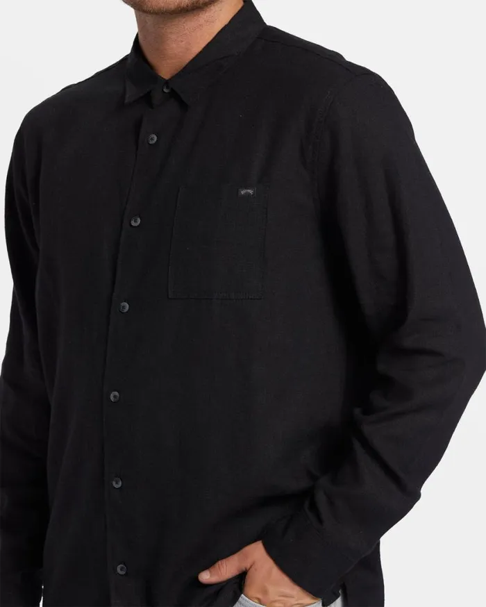 Billabong Ricardo Long Sleeve Shirt Black Mens Shirts Billabong Ricardo Long Sleeve Shirt Black Mens Shirts