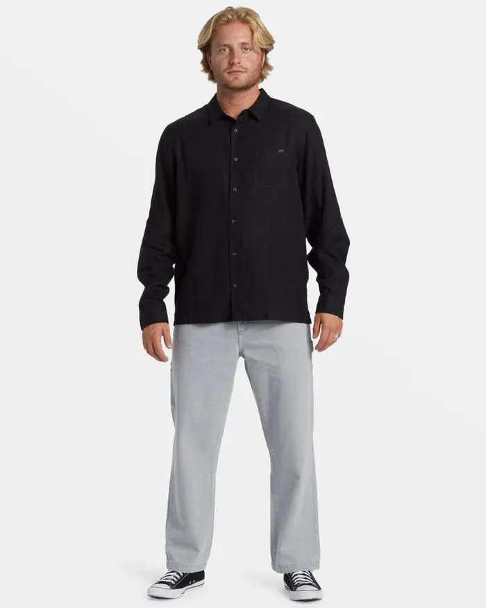 Billabong Ricardo Long Sleeve Shirt Black Mens Shirts Billabong Ricardo Long Sleeve Shirt Black Mens Shirts