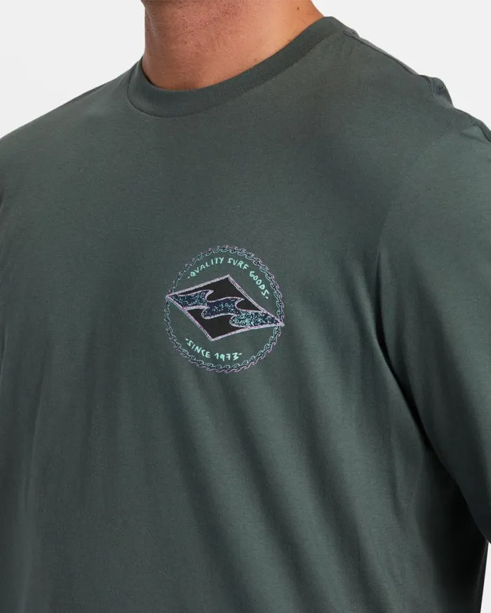 Billabong Rotor Diamond Long Sleeve Tshirt Slate Green Mens TShirts Billabong Rotor Diamond Long Sleeve Tshirt Slate Green Mens TShirts