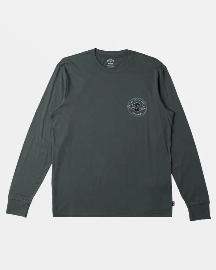 Billabong Rotor Diamond Long Sleeve Tshirt Slate Green Mens TShirts Billabong Rotor Diamond Long Sleeve Tshirt Slate Green Mens TShirts