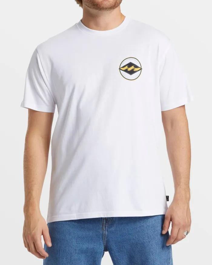 Billabong Rotor Diamond TShirt White Mens TShirts Billabong Rotor Diamond TShirt White Mens TShirts