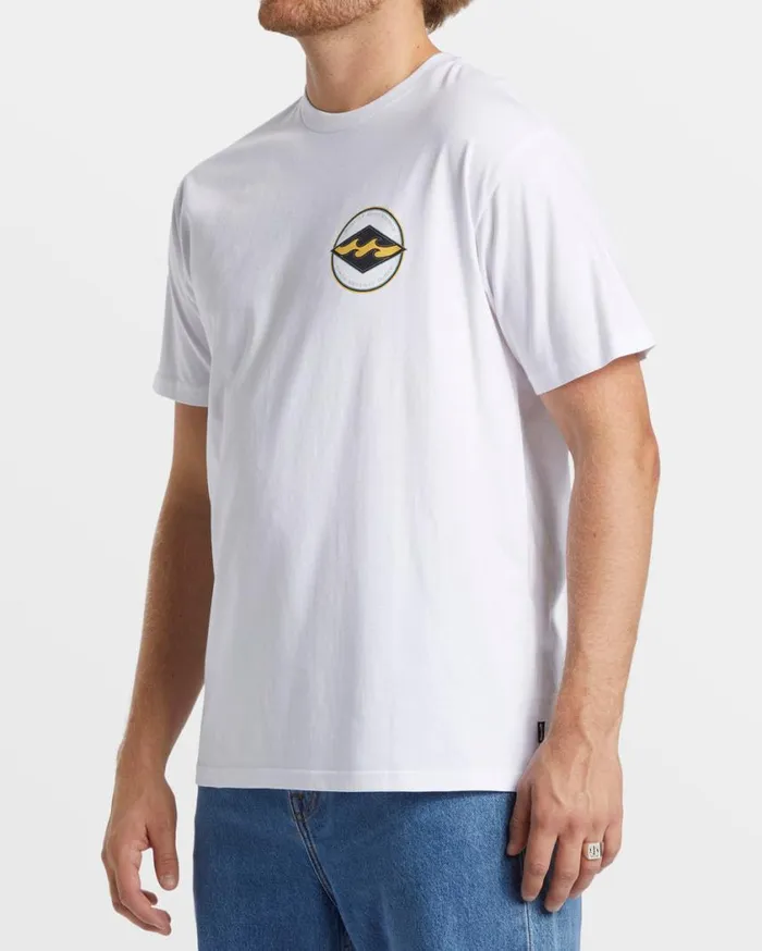 Billabong Rotor Diamond TShirt White Mens TShirts Billabong Rotor Diamond TShirt White Mens TShirts