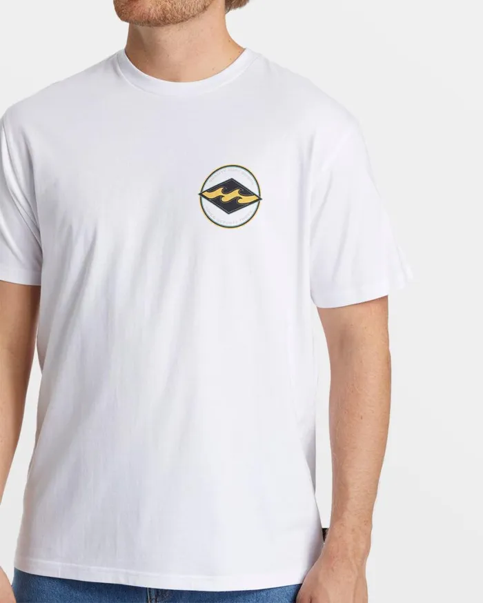 Billabong Rotor Diamond TShirt White Mens TShirts Billabong Rotor Diamond TShirt White Mens TShirts