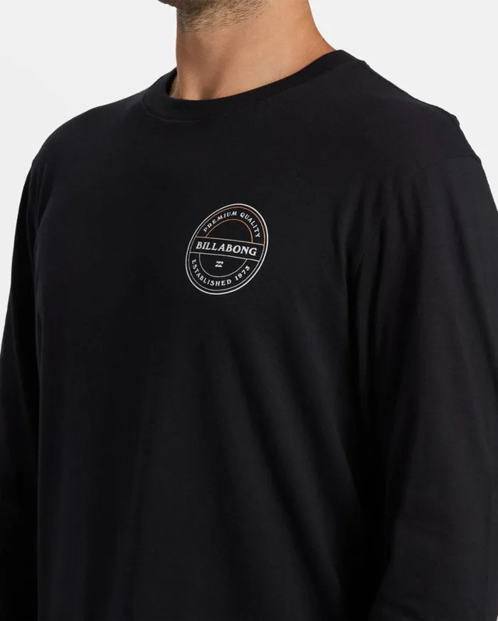 Billabong Rotor Long Sleeve Tshirt Black Mens TShirts Billabong Rotor Long Sleeve Tshirt Black Mens TShirts