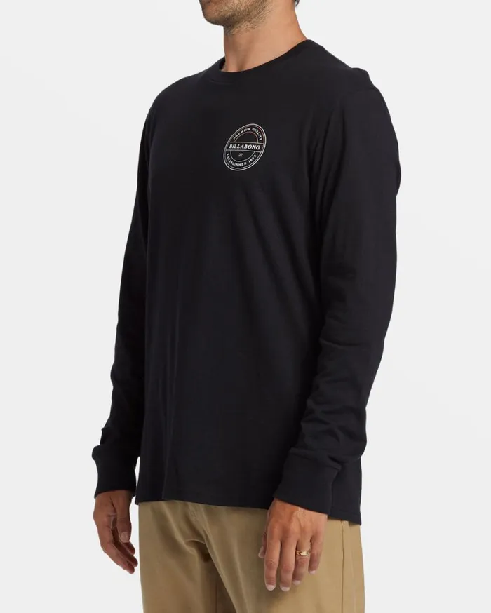 Billabong Rotor Long Sleeve Tshirt Black Mens TShirts Billabong Rotor Long Sleeve Tshirt Black Mens TShirts