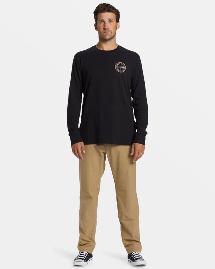 Billabong Rotor Long Sleeve Tshirt Black Mens TShirts Billabong Rotor Long Sleeve Tshirt Black Mens TShirts