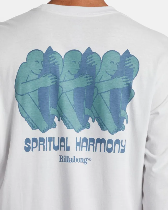 Billabong Spiritual Long Sleeve Tshirt Fog Mens TShirts Billabong Spiritual Long Sleeve Tshirt Fog Mens TShirts