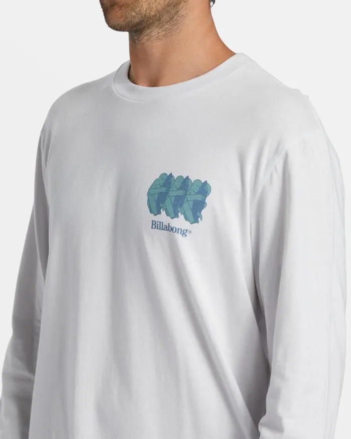 Billabong Spiritual Long Sleeve Tshirt Fog Mens TShirts Billabong Spiritual Long Sleeve Tshirt Fog Mens TShirts