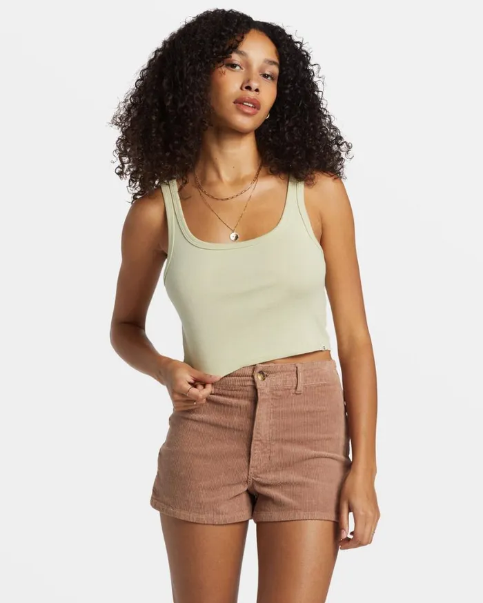 Billabong Sun Goddess Tank Knit Light Avocado Womens Tops