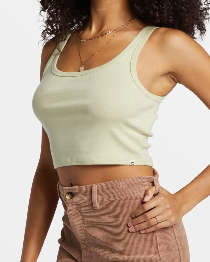 Billabong Sun Goddess Tank Knit Light Avocado Womens Tops Billabong Sun Goddess Tank Knit Light Avocado Womens Tops