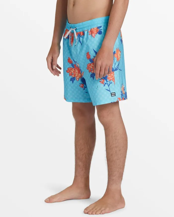 Billabong Sundays Layback 17034 Elastic Waist Shorts Bay Blue Mens Short Length 16034 8211 175034 Billabong Sundays Layback 17034 Elastic Waist Shorts Bay Blue Mens Short Length 16034 8211 175034