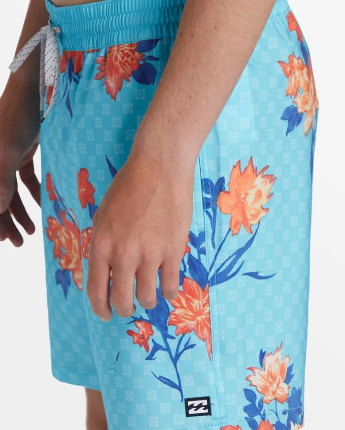 Billabong Sundays Layback 17034 Elastic Waist Shorts Bay Blue Mens Short Length 16034 8211 175034 Billabong Sundays Layback 17034 Elastic Waist Shorts Bay Blue Mens Short Length 16034 8211 175034