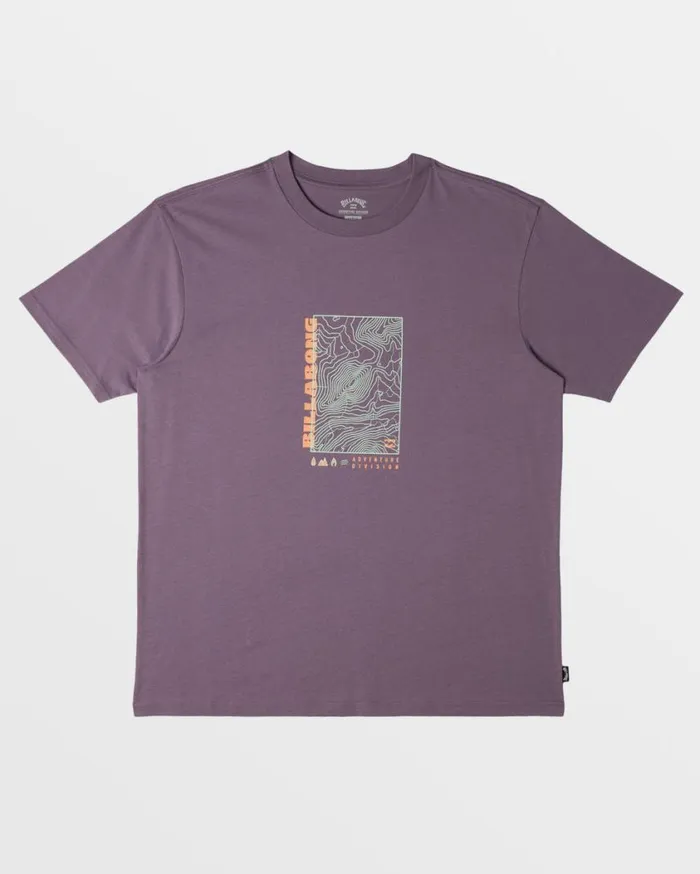 Billabong Topography TShirt Dusty Grape Mens TShirts Billabong Topography TShirt Dusty Grape Mens TShirts