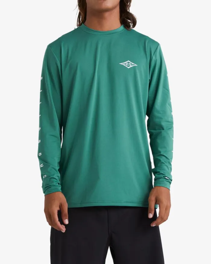 Billabong Unity Loose Fit Long Sleeve Surf Tee Billiard Mens Rashguards and Surf Tees Billabong Unity Loose Fit Long Sleeve Surf Tee Billiard Mens Rashguards and Surf Tees
