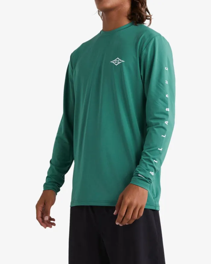 Billabong Unity Loose Fit Long Sleeve Surf Tee Billiard Mens Rashguards and Surf Tees Billabong Unity Loose Fit Long Sleeve Surf Tee Billiard Mens Rashguards and Surf Tees