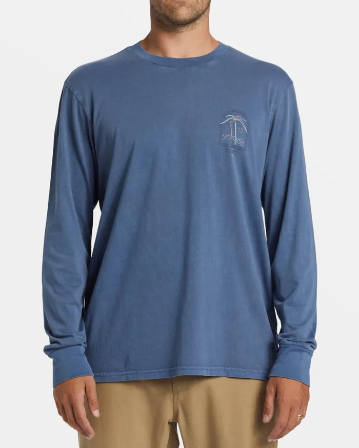 Billabong Vacay Long Sleeve Tshirt Slate Blue Mens TShirts Billabong Vacay Long Sleeve Tshirt Slate Blue Mens TShirts