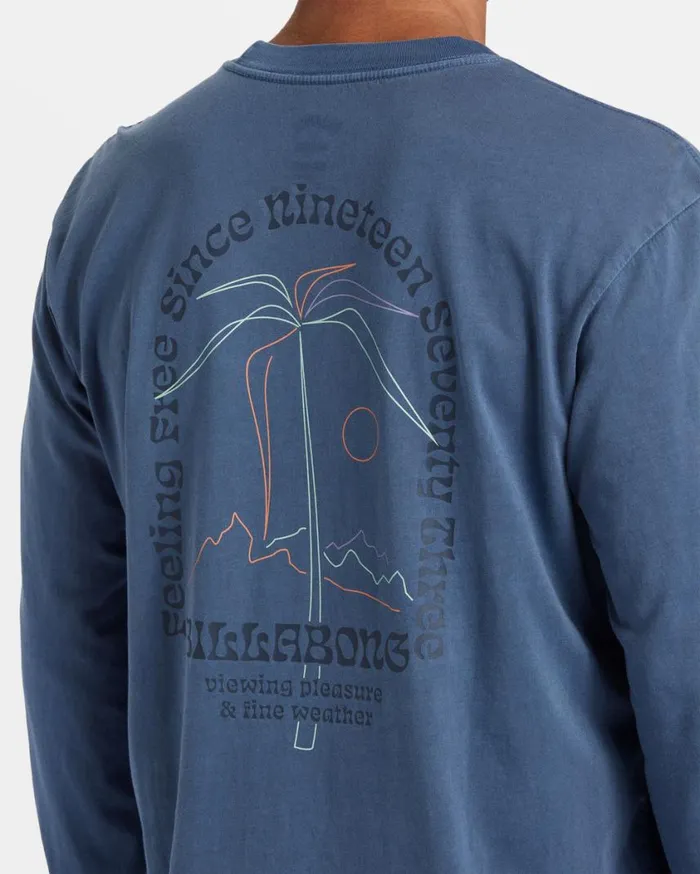 Billabong Vacay Long Sleeve Tshirt Slate Blue Mens TShirts Billabong Vacay Long Sleeve Tshirt Slate Blue Mens TShirts