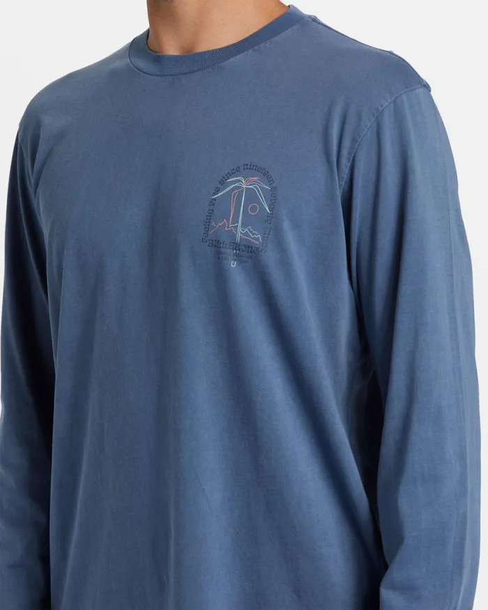 Billabong Vacay Long Sleeve Tshirt Slate Blue Mens TShirts Billabong Vacay Long Sleeve Tshirt Slate Blue Mens TShirts