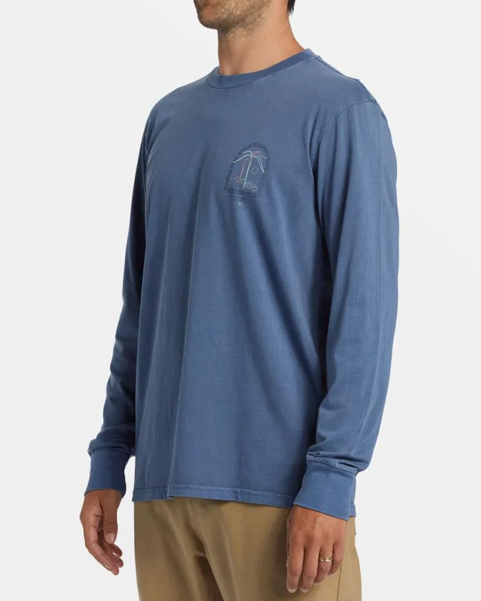 Billabong Vacay Long Sleeve Tshirt Slate Blue Mens TShirts Billabong Vacay Long Sleeve Tshirt Slate Blue Mens TShirts