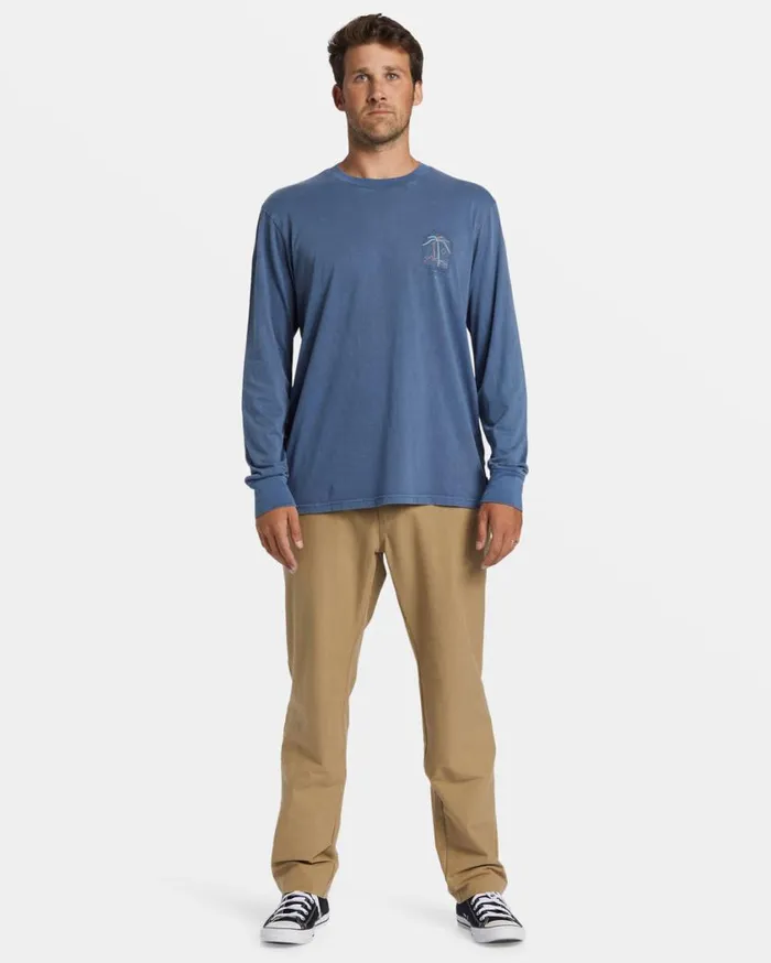 Billabong Vacay Long Sleeve Tshirt Slate Blue Mens TShirts Billabong Vacay Long Sleeve Tshirt Slate Blue Mens TShirts