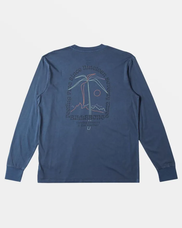 Billabong Vacay Long Sleeve Tshirt Slate Blue Mens TShirts Billabong Vacay Long Sleeve Tshirt Slate Blue Mens TShirts