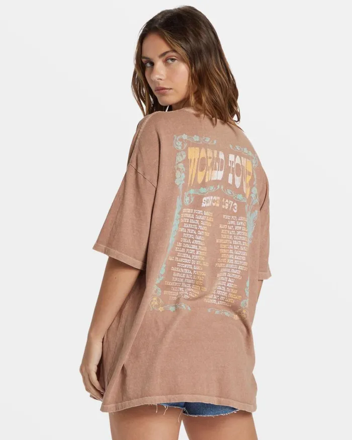 Billabong Walk With Me TShirt Sweet Earth Womens Graphic Tees and Tanks Billabong Walk With Me TShirt Sweet Earth Womens Graphic Tees and Tanks
