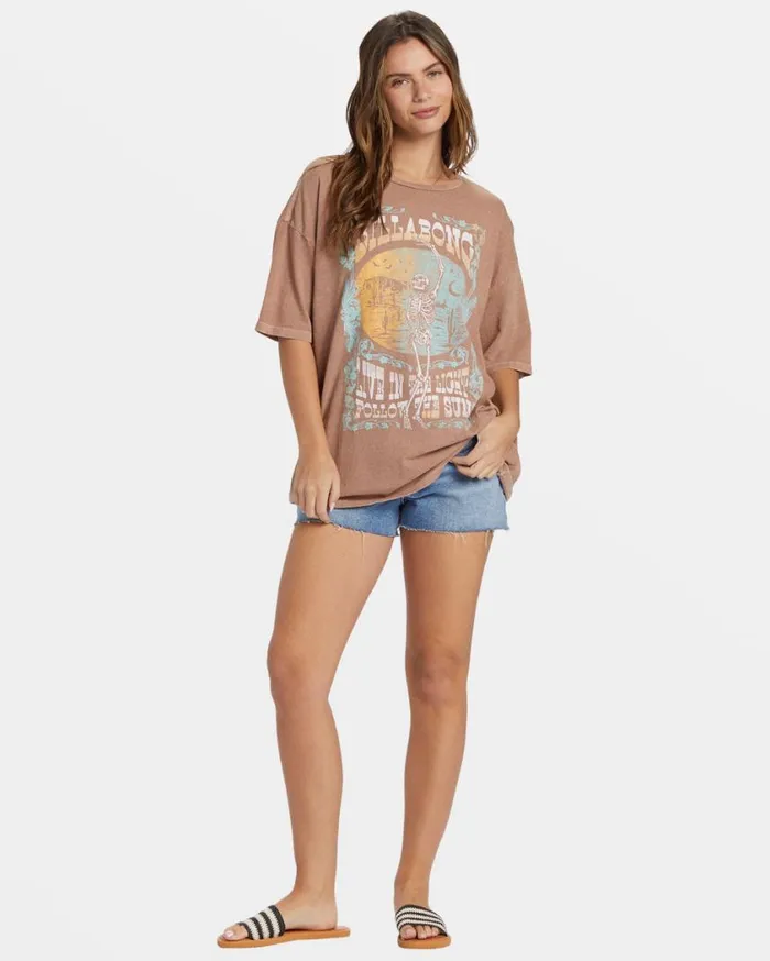 Billabong Walk With Me TShirt Sweet Earth Womens Graphic Tees and Tanks Billabong Walk With Me TShirt Sweet Earth Womens Graphic Tees and Tanks