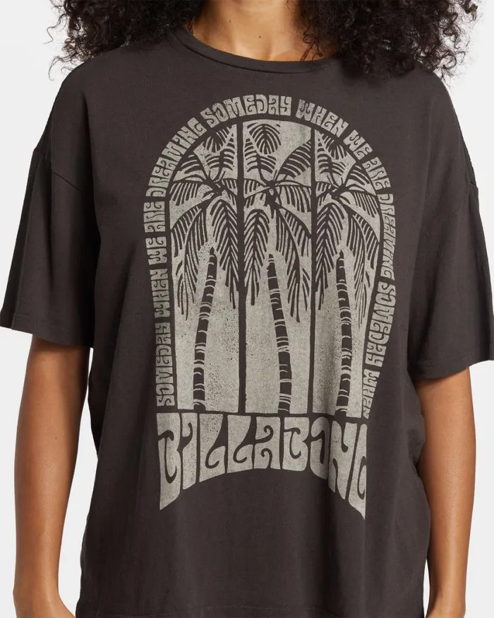 Billabong We Are Dreaming TShirt Off Black Womens Tops Billabong We Are Dreaming TShirt Off Black Womens Tops