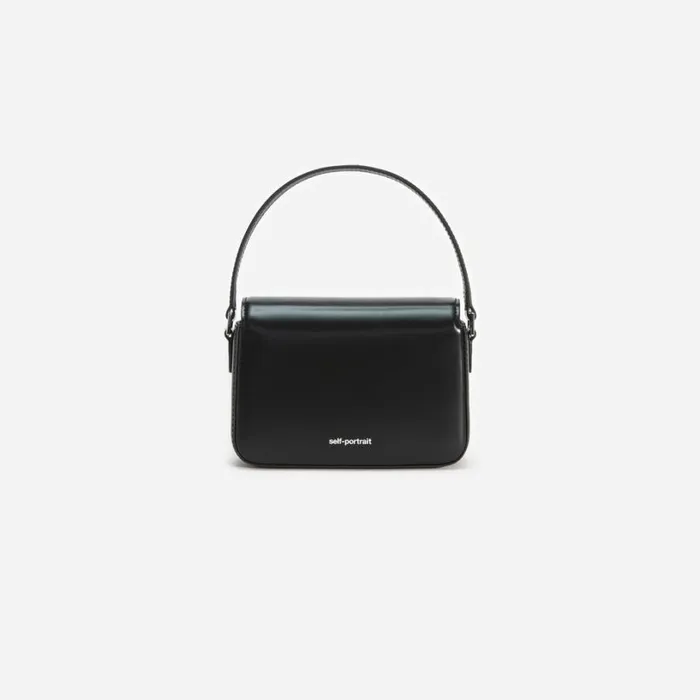 Black Leather Micro Bag Women Self Portrait Micro Black Leather Micro Bag Women Self Portrait Micro