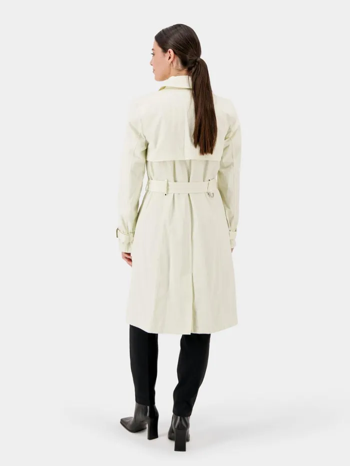 Blanka Coat White Foam Women Didriksons Trenchcoats