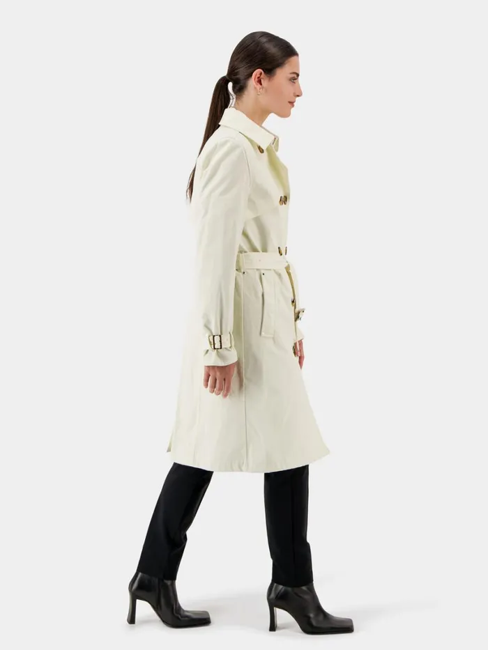 Blanka Coat White Foam Women Didriksons Trenchcoats