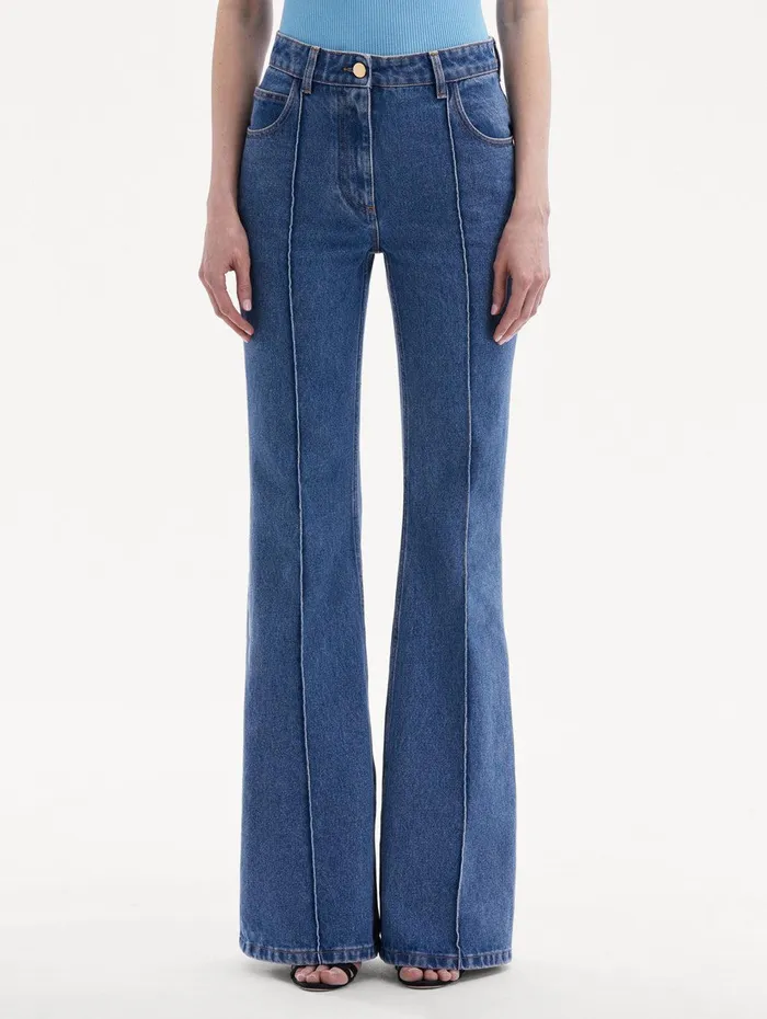 Boot Cut Jeans Blue Women Oscar De La Renta Pants and Skirts Boot Cut Jeans Blue Women Oscar De La Renta Pants and Skirts