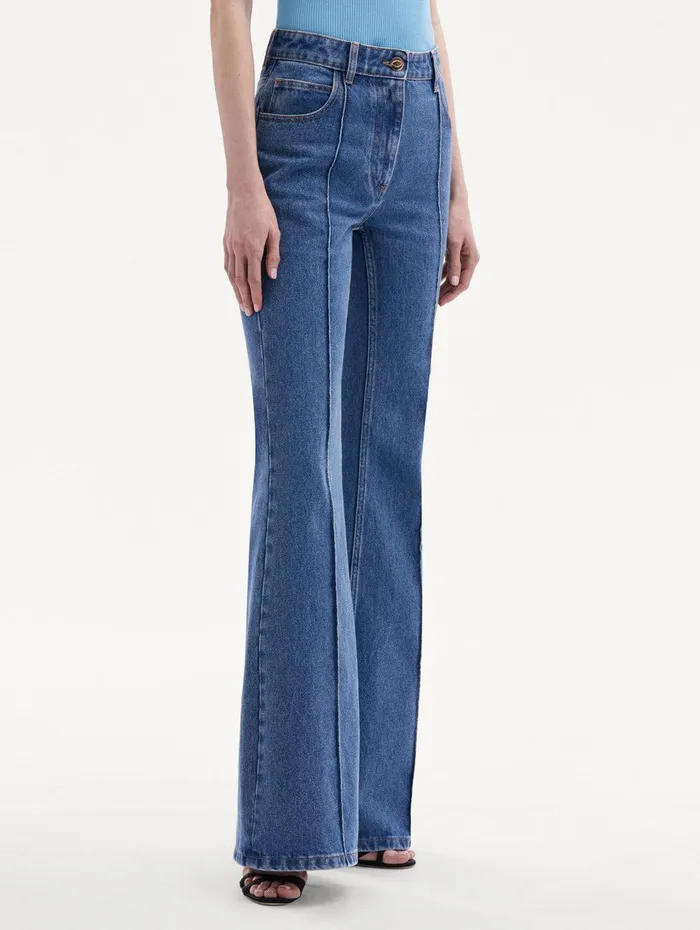 Boot Cut Jeans Blue Women Oscar De La Renta Pants and Skirts Boot Cut Jeans Blue Women Oscar De La Renta Pants and Skirts
