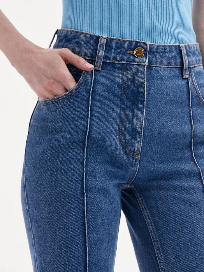 Boot Cut Jeans Blue Women Oscar De La Renta Pants and Skirts Boot Cut Jeans Blue Women Oscar De La Renta Pants and Skirts