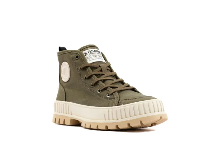 Boots Kids PALLADIUM PALLASHOCK ORGANIC 2 Olive Night Boots Kids PALLADIUM PALLASHOCK ORGANIC 2 Olive Night