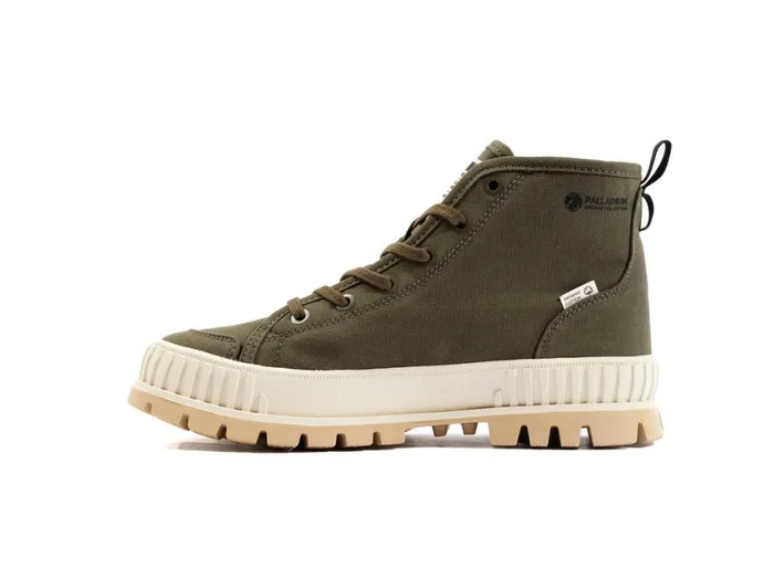 Boots Kids PALLADIUM PALLASHOCK ORGANIC 2 Olive Night Boots Kids PALLADIUM PALLASHOCK ORGANIC 2 Olive Night