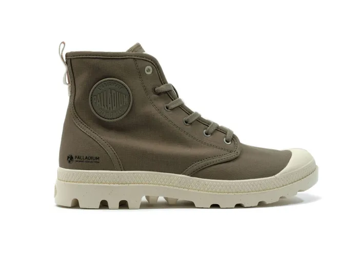 Boots Kids PALLADIUM PAMPA HI ZIP ORGANIC Dusky Green