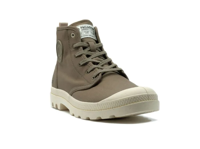 Boots Kids PALLADIUM PAMPA HI ZIP ORGANIC Dusky Green Boots Kids PALLADIUM PAMPA HI ZIP ORGANIC Dusky Green