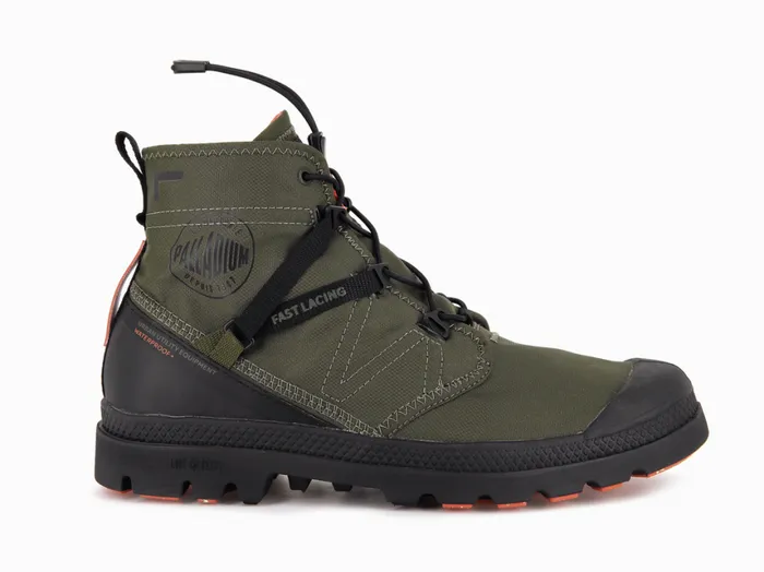 Boots Kids PALLADIUM PAMPA TRAVEL LITE WATERPROOF Olive Night