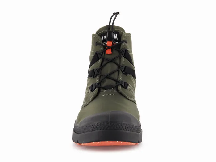 Boots Kids PALLADIUM PAMPA TRAVEL LITE WATERPROOF Olive Night Boots Kids PALLADIUM PAMPA TRAVEL LITE WATERPROOF Olive Night