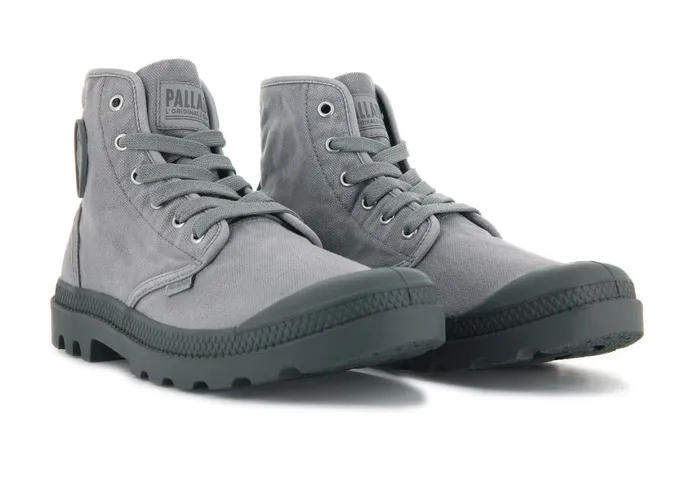 Boots Men PALLADIUM PAMPA HI Gray Flannel Boots Men PALLADIUM PAMPA HI Gray Flannel