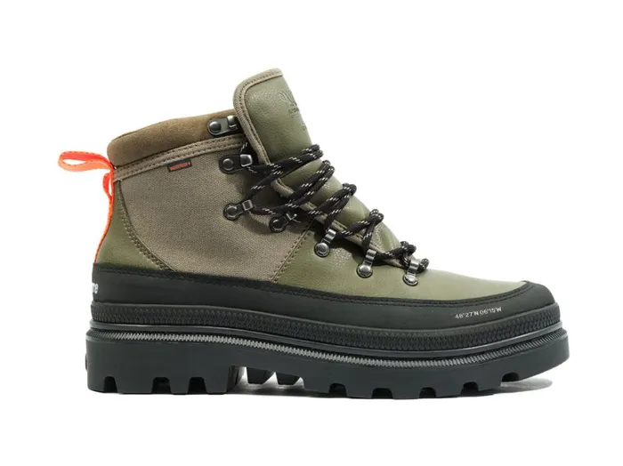 Boots Women PALLADIUM PALLATROOPER HIKER WP X FINISTERRE Olive Night