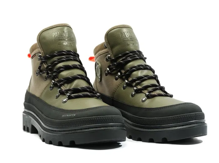 Boots Women PALLADIUM PALLATROOPER HIKER WP X FINISTERRE Olive Night Boots Women PALLADIUM PALLATROOPER HIKER WP X FINISTERRE Olive Night