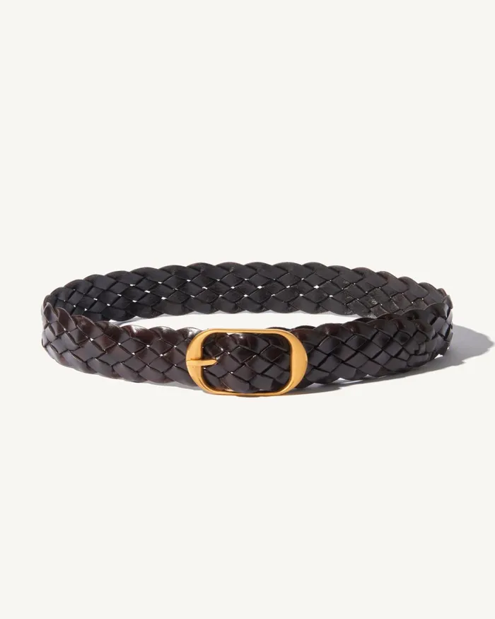 BRAIDED NILI BELT Black Women Nili Lotan Belts and Accessories